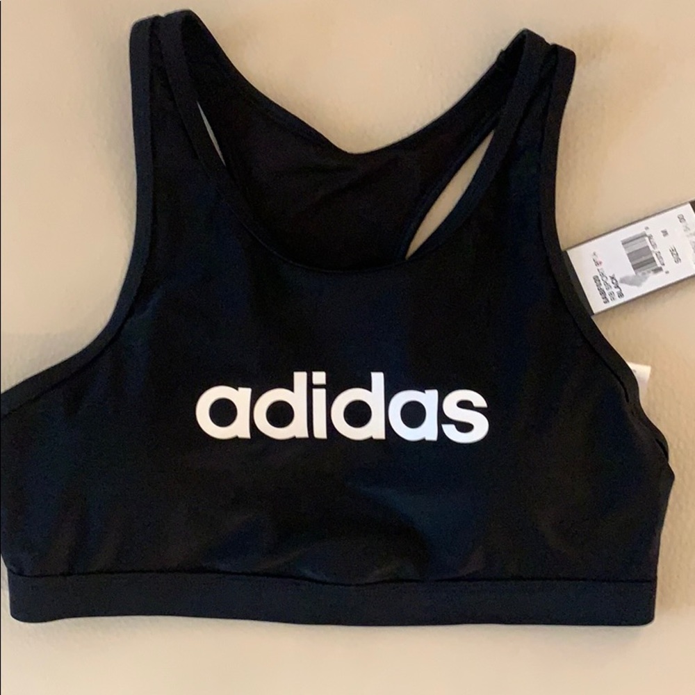Brand new Adidas Black adjustable sports bra